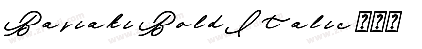 Bariaki BoldItalic字体转换